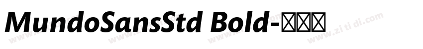 MundoSansStd Bold字体转换